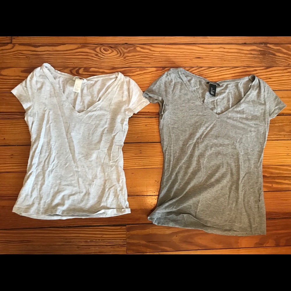 Two H&M v-necks